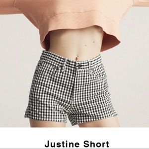 NWOT Rag and Bone Justine Short Gingham Plaid, 25